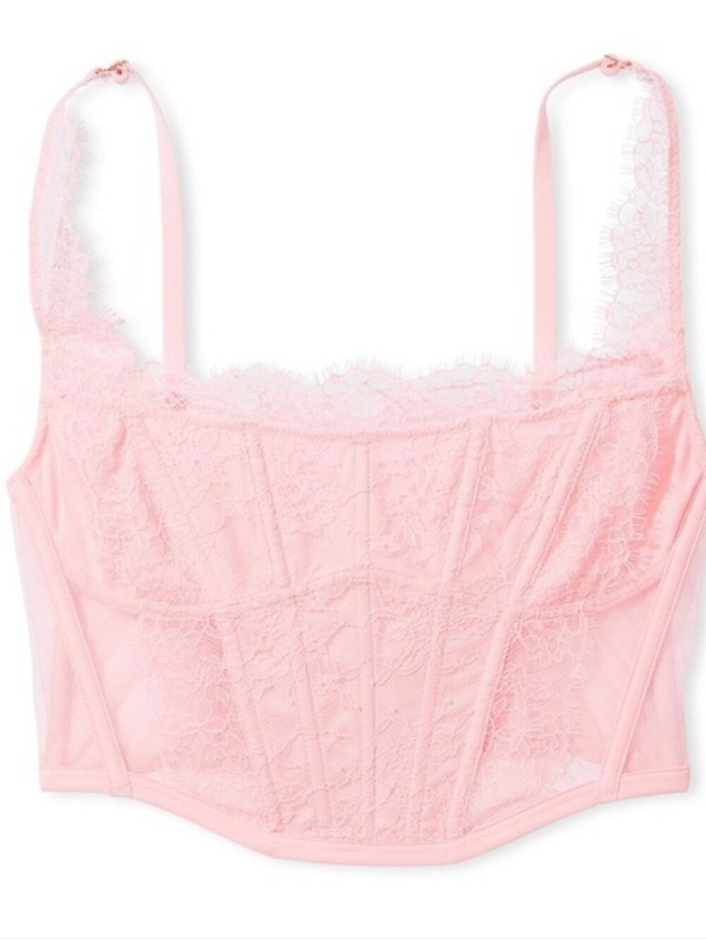 Victoria's Secret | Dream Angels Lace Corset Top Size M In Pretty Blossom